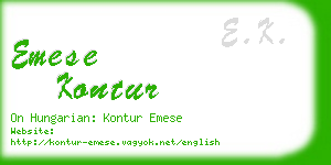 emese kontur business card